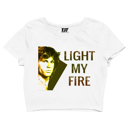 the doors light my fire crop top music band buy online united states of america usa the banyan tee tbt men women girls boys unisex white