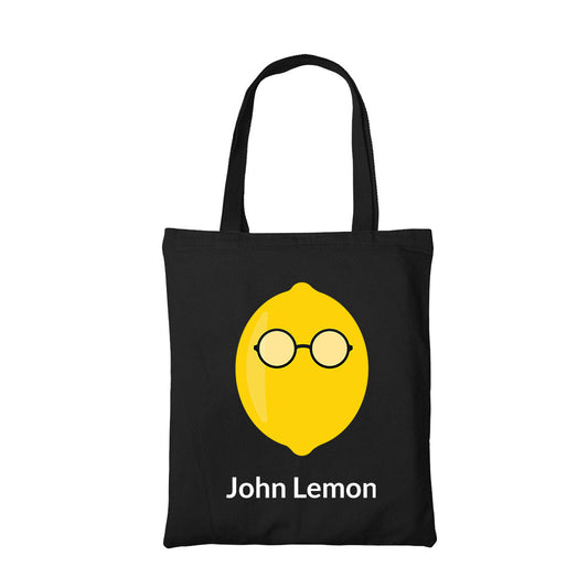 the beatles john lemon tote bag hand printed cotton women men unisex