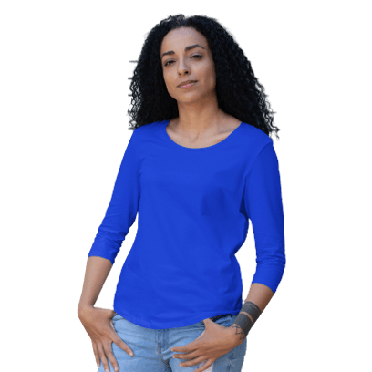 Royal Blue 3/4th Sleeves Top