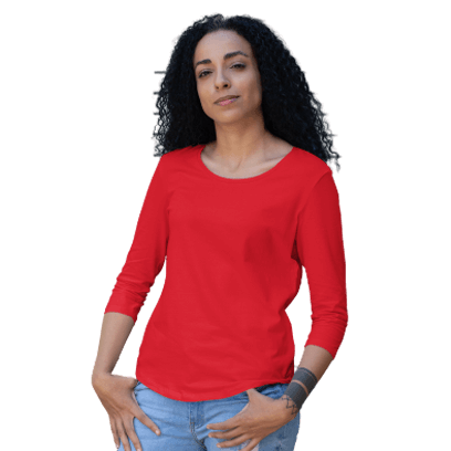 Red 3/4th Sleeves Top