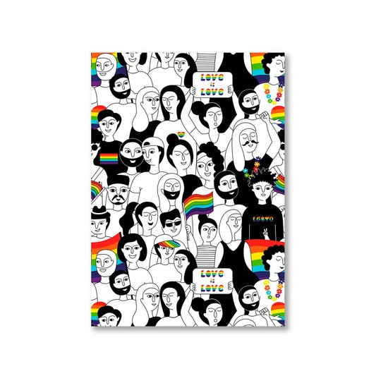 pride united by love poster wall art buy online united states u s the banyan tee tbt a4 - lgbtqia+