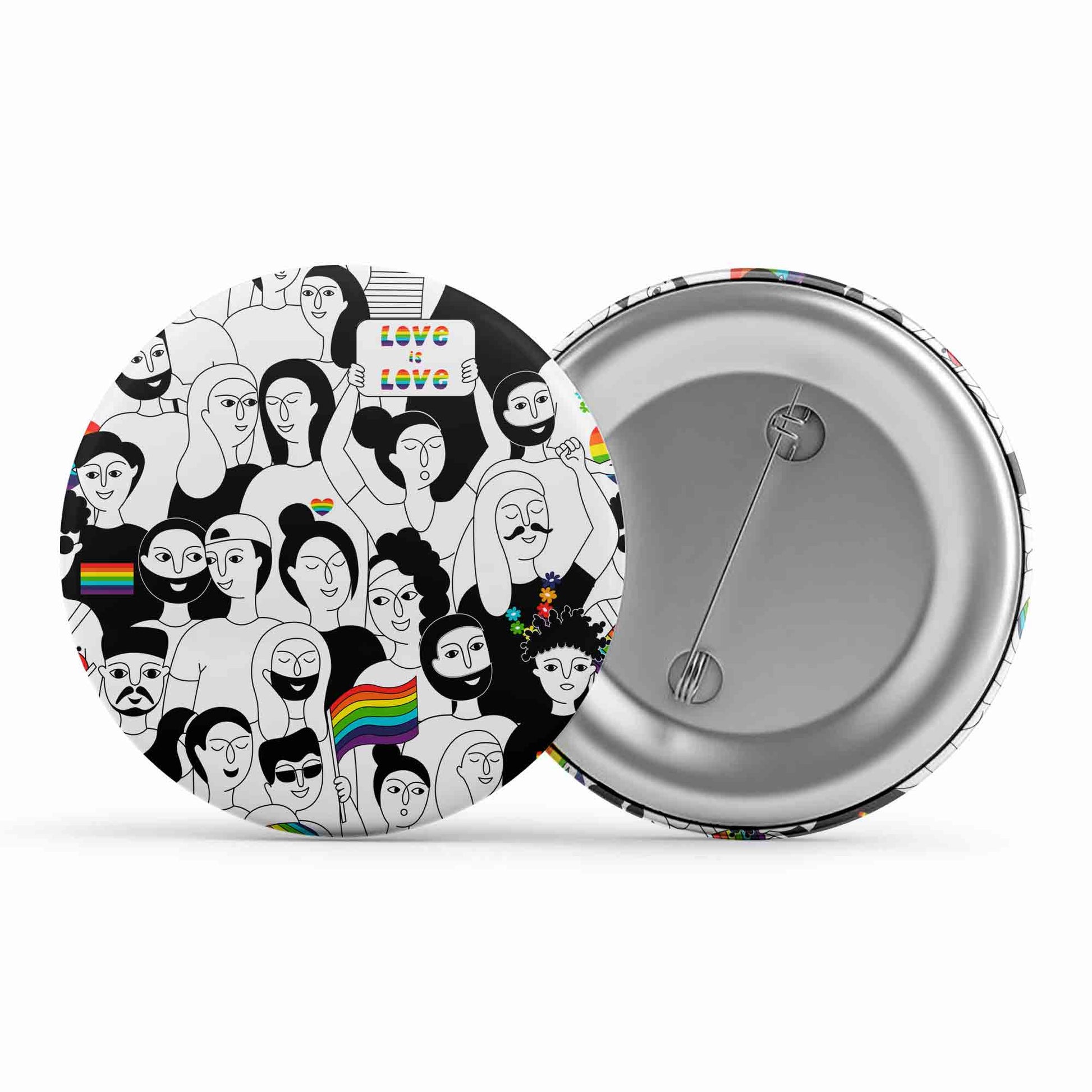 pride united by love badge pin button printed graphic stylish buy online united states u s the banyan tee tbt men women girls boys unisex - lgbtqia+