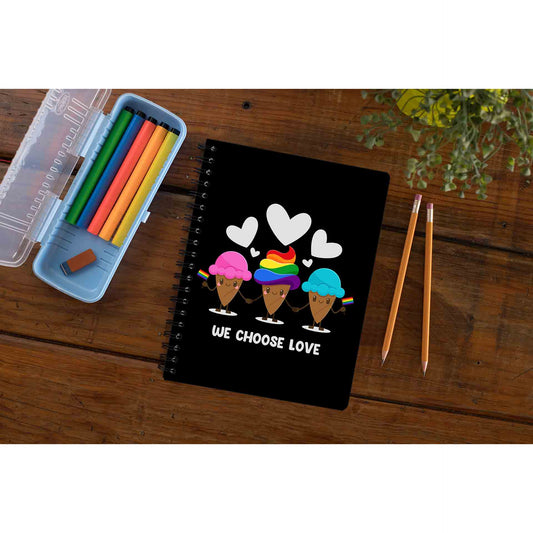 pride we choose love notebook notepad diary buy online united states u s the banyan tee tbt unruled - lgbtqia+