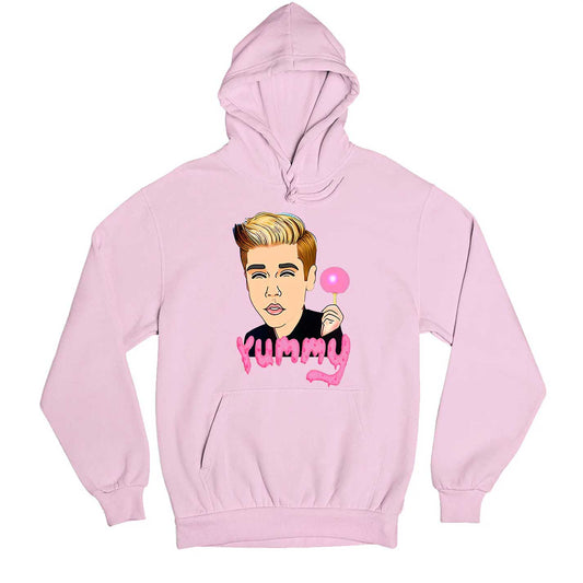 justin bieber yummy hoodie hooded sweatshirt winterwear music band buy online united states usa the banyan tee tbt men women girls boys unisex baby pink