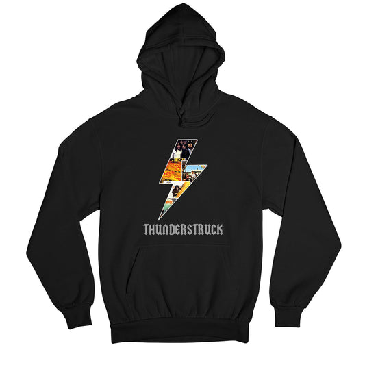 ac/dc thunderstruck hoodie hooded sweatshirt winterwear music band buy online usa united states of america the banyan tee tbt men women girls boys unisex black