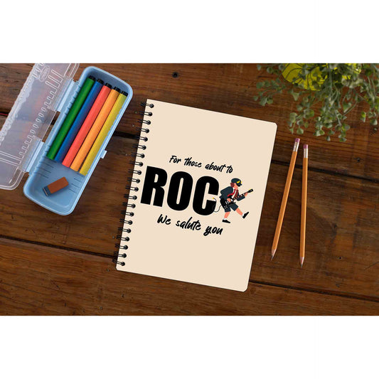 ac/dc for those about to rock notebook notepad diary buy online united states of america usa the banyan tee tbt unruled