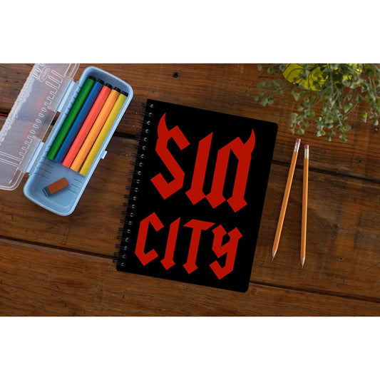 ac/dc sin city notebook notepad diary buy online united states of america usa the banyan tee tbt unruled