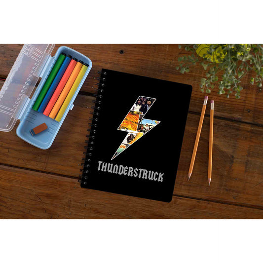 ac/dc thunderstruck notebook notepad diary buy online united states of america usa the banyan tee tbt unruled