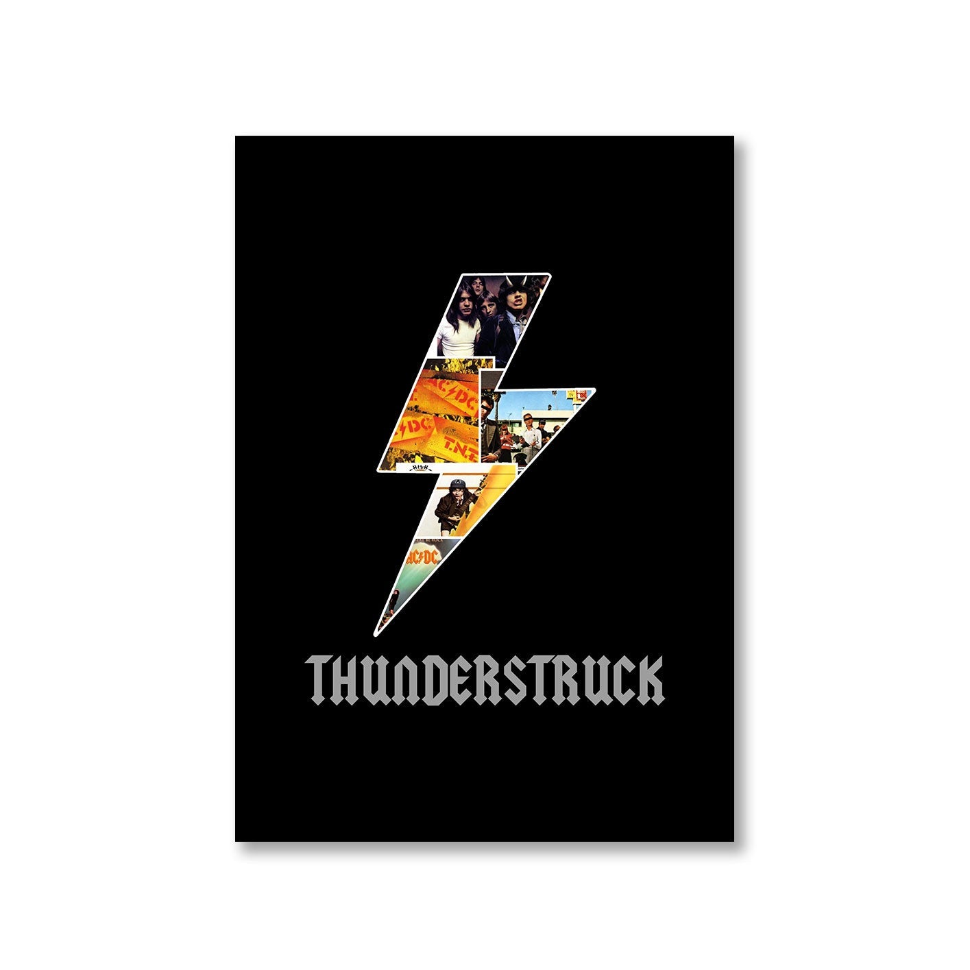 ac/dc thunderstruck poster wall art buy online united states of america usa the banyan tee tbt a4