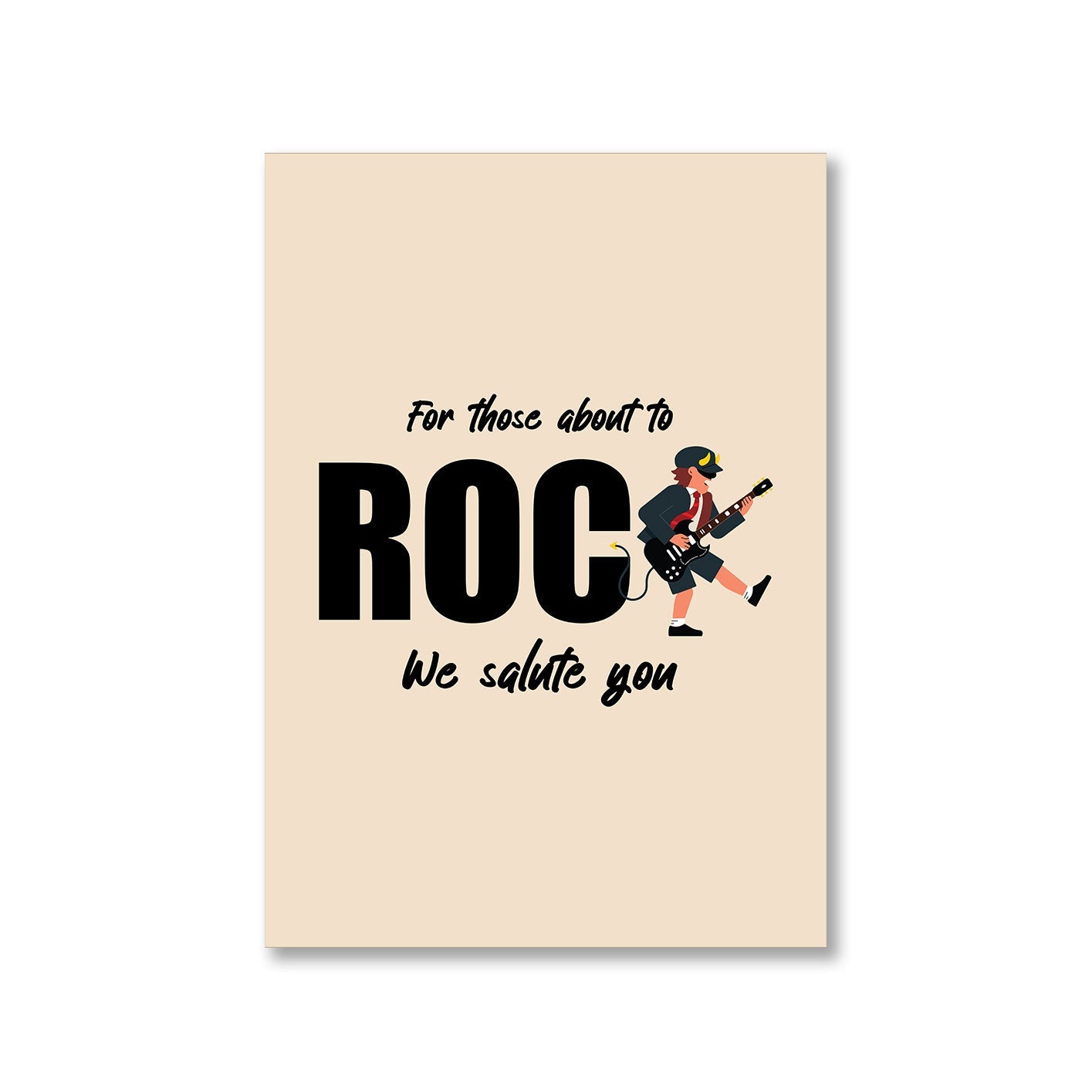 AC/DC Inspired Poster - For Those About To Rock – The Banyan Tee