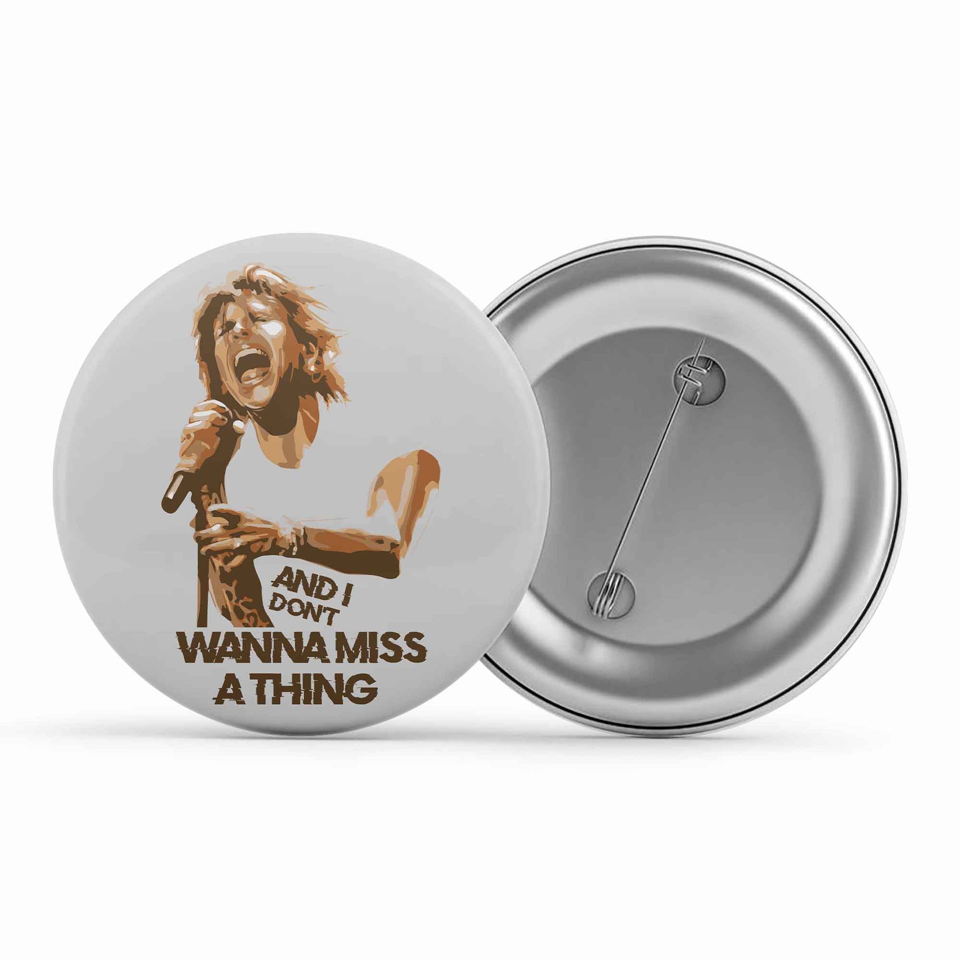 aerosmith don't wanna miss a thing badge pin button music band buy online india the banyan tee tbt men women girls boys unisex