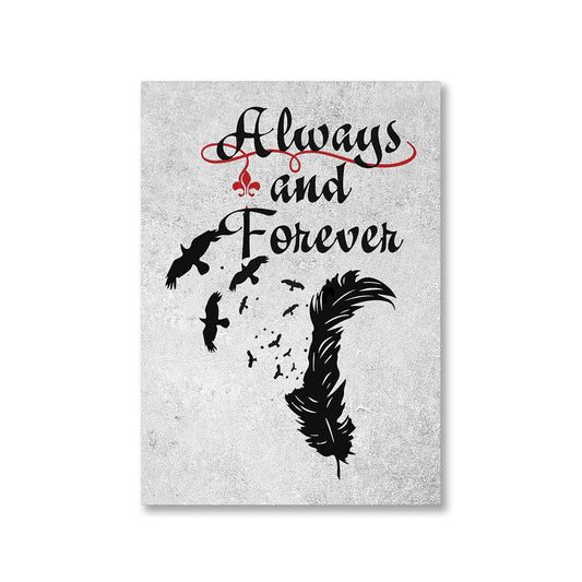 the vampire diaries always and forever poster wall art buy online united states of america usa the banyan tee tbt a4 tvd stefan elena damon caroline katherine tyler bonnie