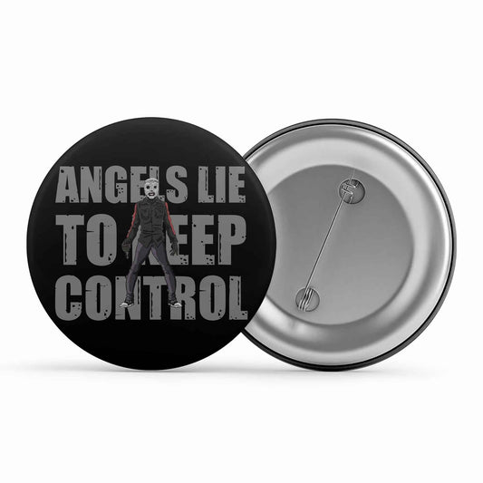 slipknot angels lie to keep control badge pin button music band buy online united states of america usa the banyan tee tbt men women girls boys unisex