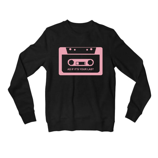 black pink as if it's your last sweatshirt upper winterwear music band buy online united states of america usa the banyan tee tbt men women girls boys unisex black song k pop jennie lisa jisoo rose