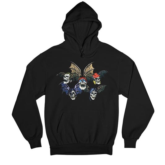 avenged sevenfold death bats hoodie hooded sweatshirt winterwear music band buy online usa united states of america the banyan tee tbt men women girls boys unisex black