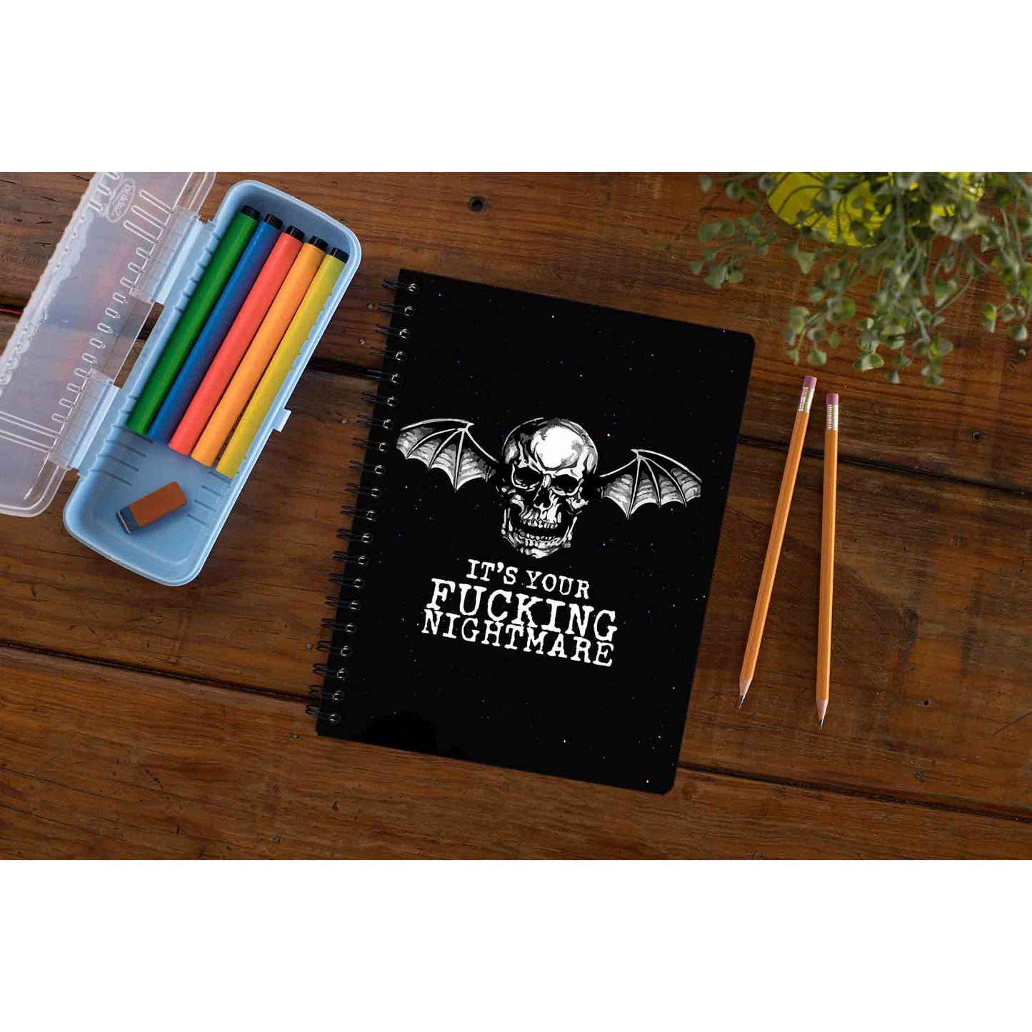 avenged sevenfold nightmare notebook notepad diary buy online united states of america usa the banyan tee tbt unruled