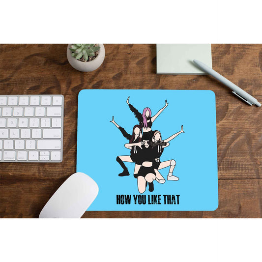 black pink how you like that mousepad logitech large anime music band buy online united states of america usa the banyan tee tbt men women girls boys unisex  song k pop jennie lisa jisoo rose