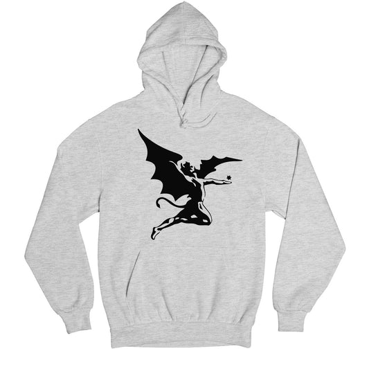 black sabbath fallen angel hoodie hooded sweatshirt winterwear music band buy online usa united states of america the banyan tee tbt men women girls boys unisex gray