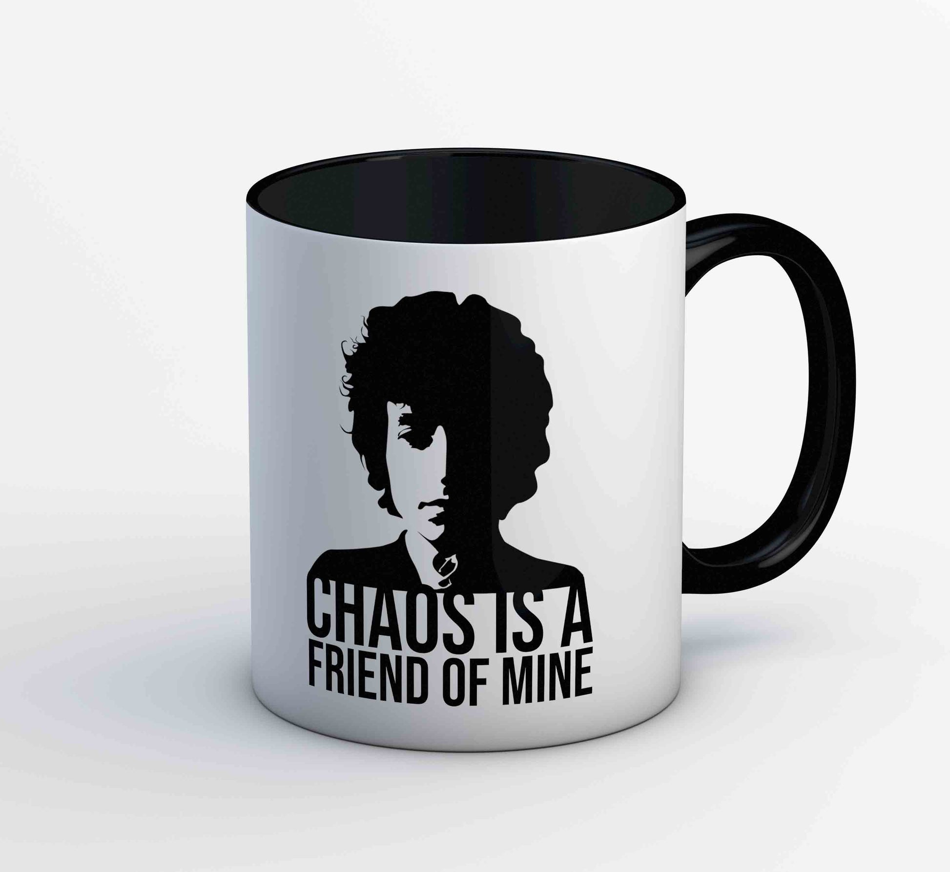 bob dylan chaos is a friend of mine mug coffee ceramic music band buy online usa united states of america the banyan tee tbt men women girls boys unisex