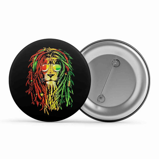 bob marley rasta lion badge pin button music band buy online india the banyan tee tbt men women girls boys unisex