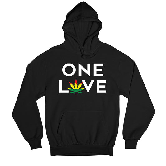 bob marley one love hoodie hooded sweatshirt winterwear music band buy online usa united states of america the banyan tee tbt men women girls boys unisex black