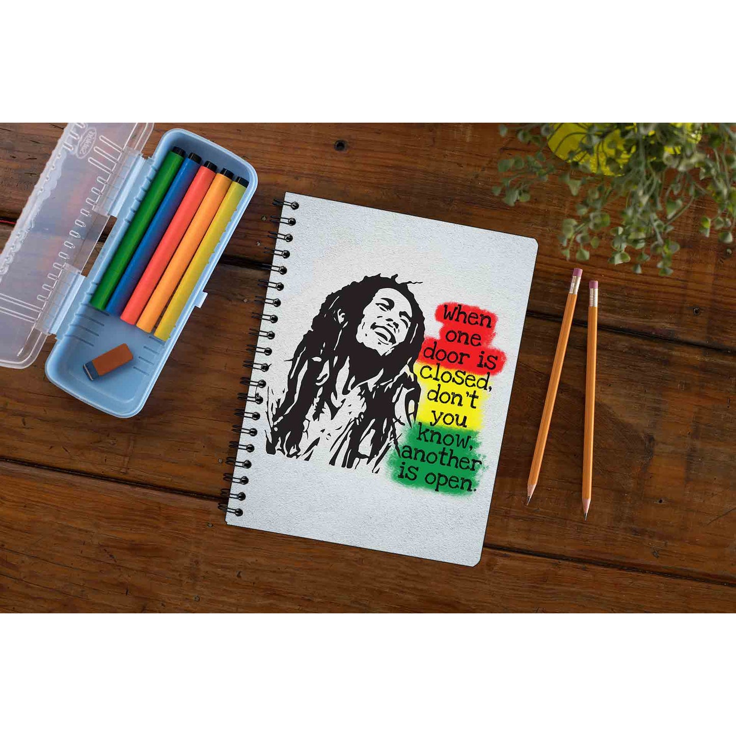 bob marley when one door is closed notebook notepad diary buy online united states of america usa the banyan tee tbt unruled