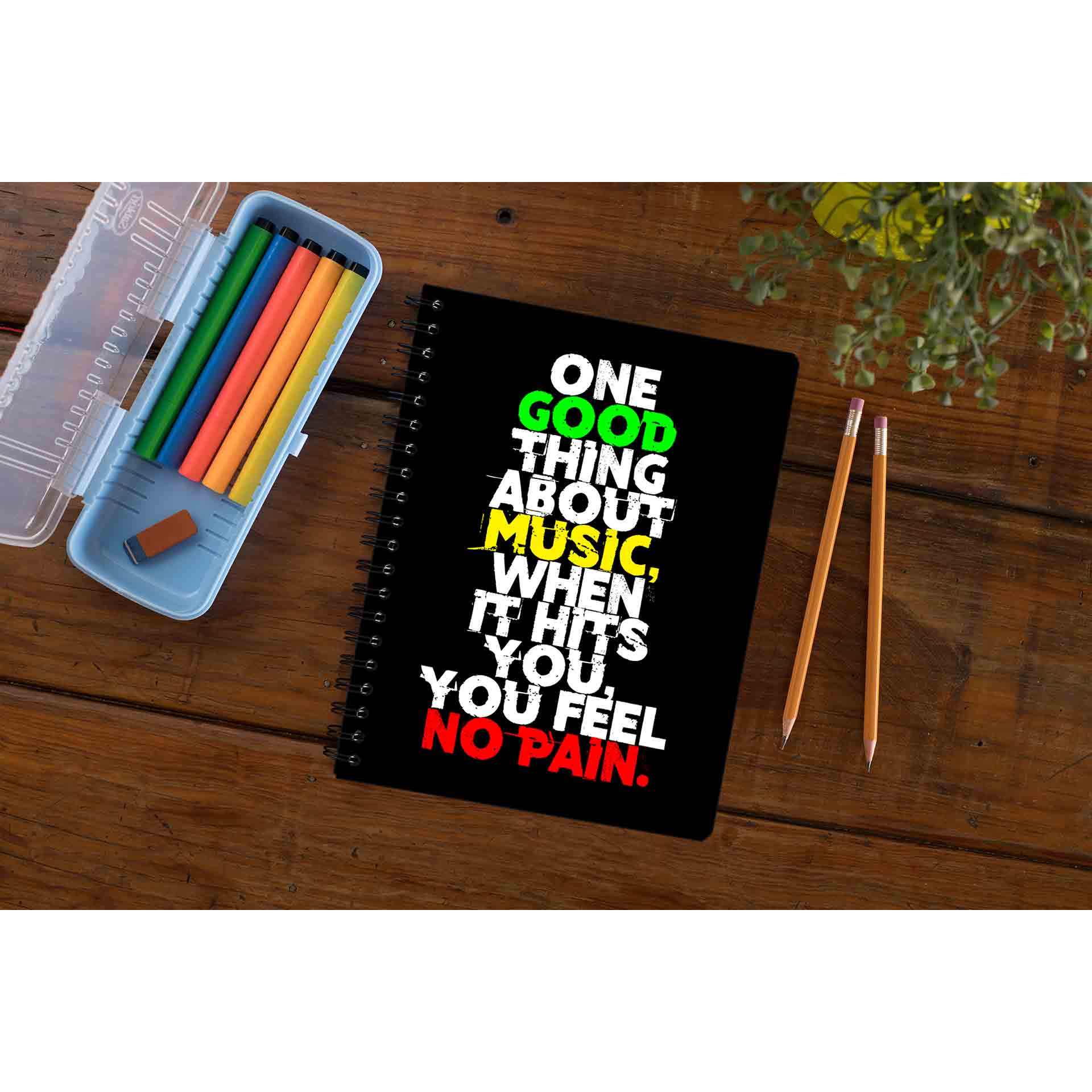 bob marley good thing about music notebook notepad diary buy online united states of america usa the banyan tee tbt unruled