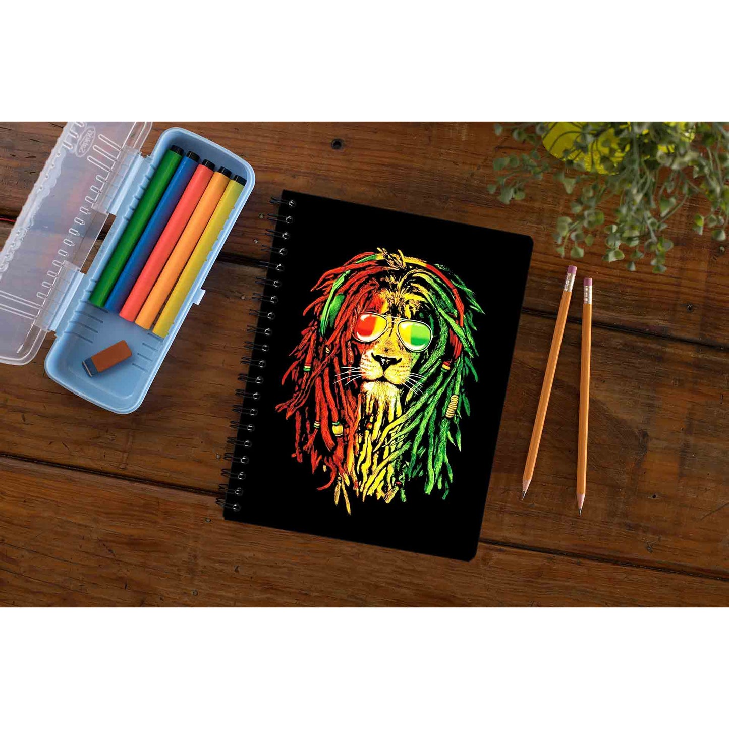 bob marley rasta lion notebook notepad diary buy online united states of america usa the banyan tee tbt unruled