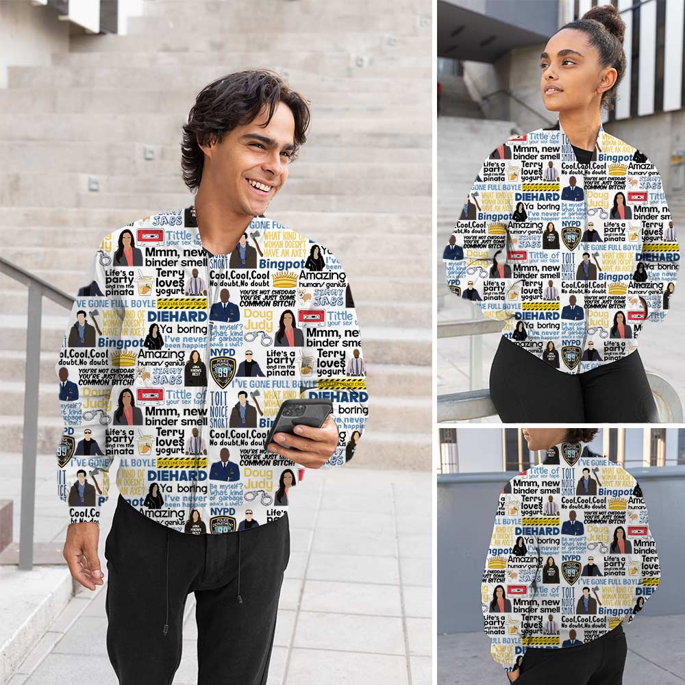 Brooklyn Nine Nine Bomber Jacket All Over Printed Winterwear