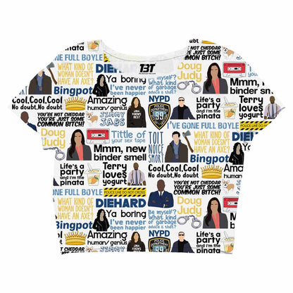 brooklyn nine nine hugsy all over printed crop tee tv & movies buy online united states of america usa  the banyan tee tbt men women girls boys unisex xs