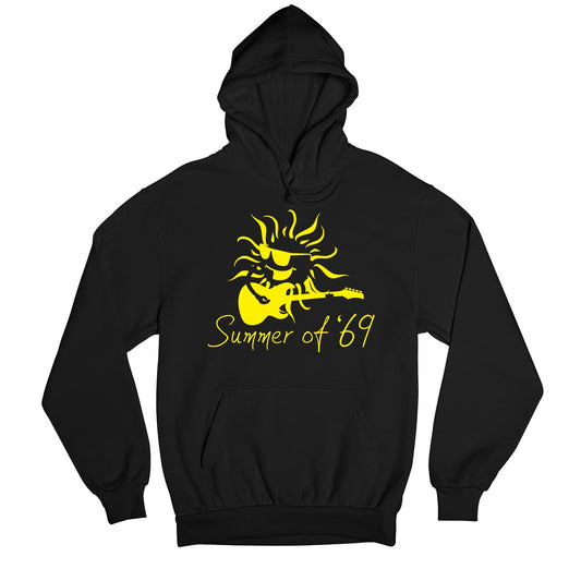 bryan adams summer of '69 hoodie hooded sweatshirt winterwear music band buy online usa united states of america the banyan tee tbt men women girls boys unisex black