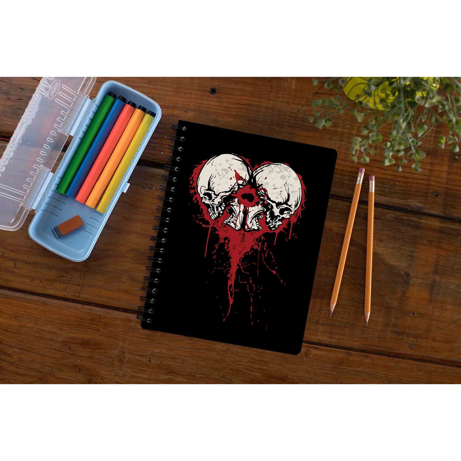 bullet for my valentine bullet heart notebook notepad diary buy online united states of america usa the banyan tee tbt unruled