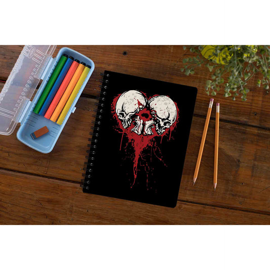 bullet for my valentine bullet heart notebook notepad diary buy online united states of america usa the banyan tee tbt unruled