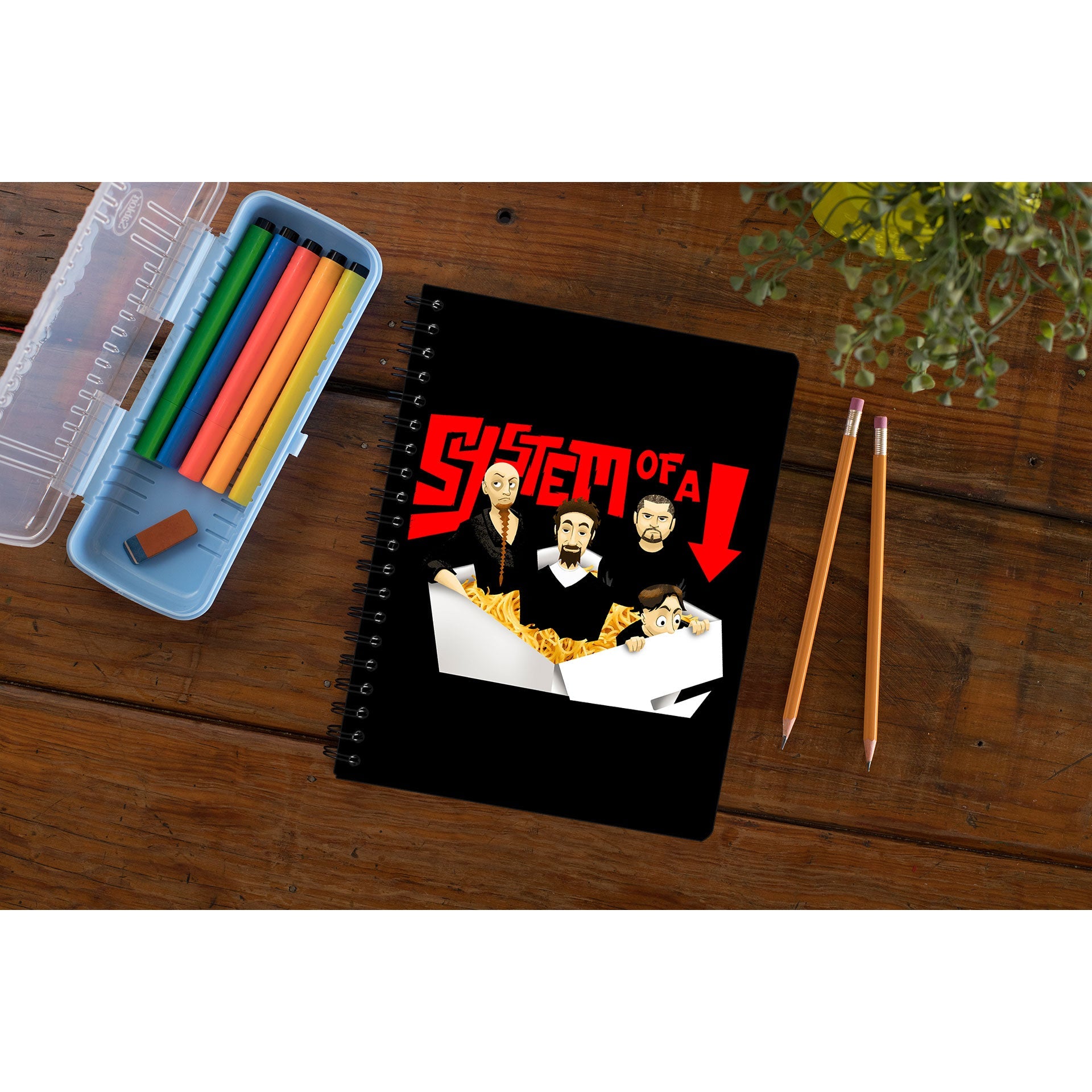 system of a down chopsuey cartoon notebook notepad diary buy online united states of america usa the banyan tee tbt unruled