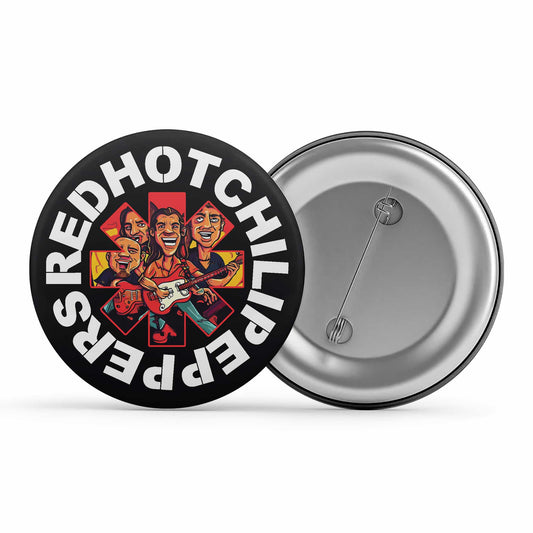 red hot chili peppers cool art badge pin button music band buy online united states of america usa the banyan tee tbt men women girls boys unisex