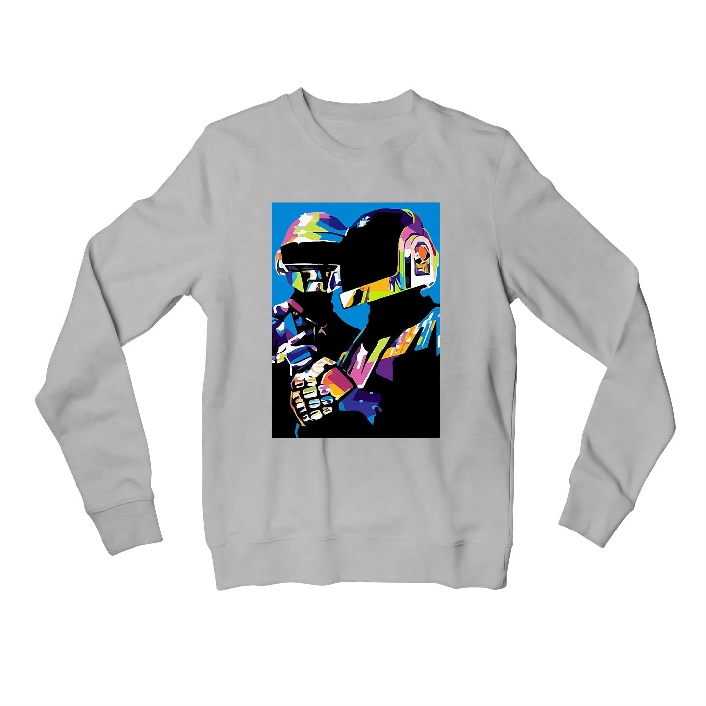 daft punk the duo sweatshirt upper winterwear music band buy online united states of america usa the banyan tee tbt men women girls boys unisex gray