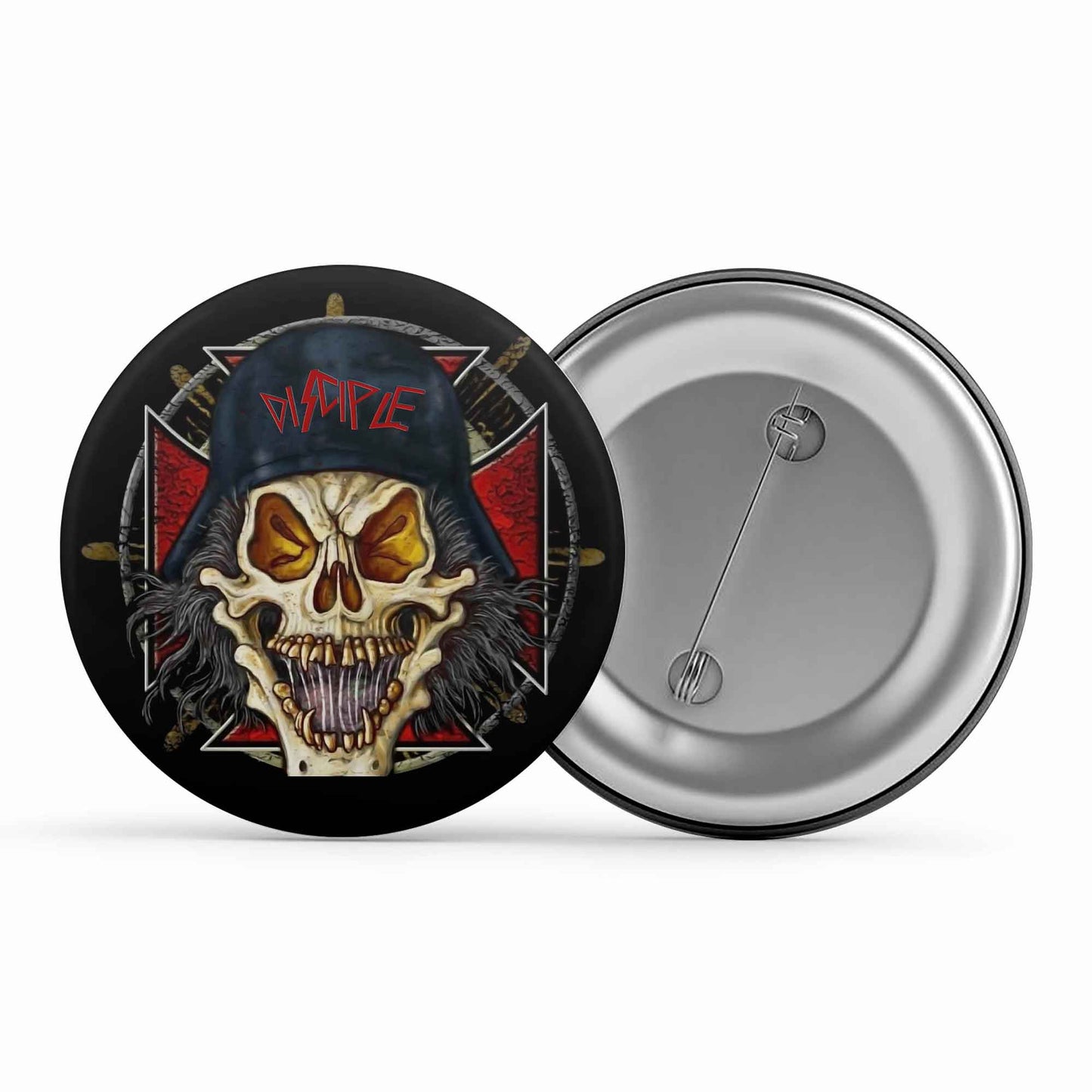 slayer disciple badge pin button music band buy online united states of america usa the banyan tee tbt men women girls boys unisex