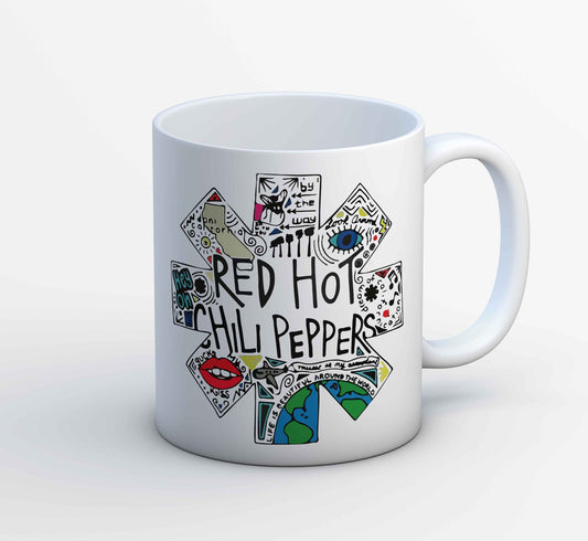 red hot chili peppers doodle mug coffee ceramic music band buy online usa united states of america the banyan tee tbt men women girls boys unisex