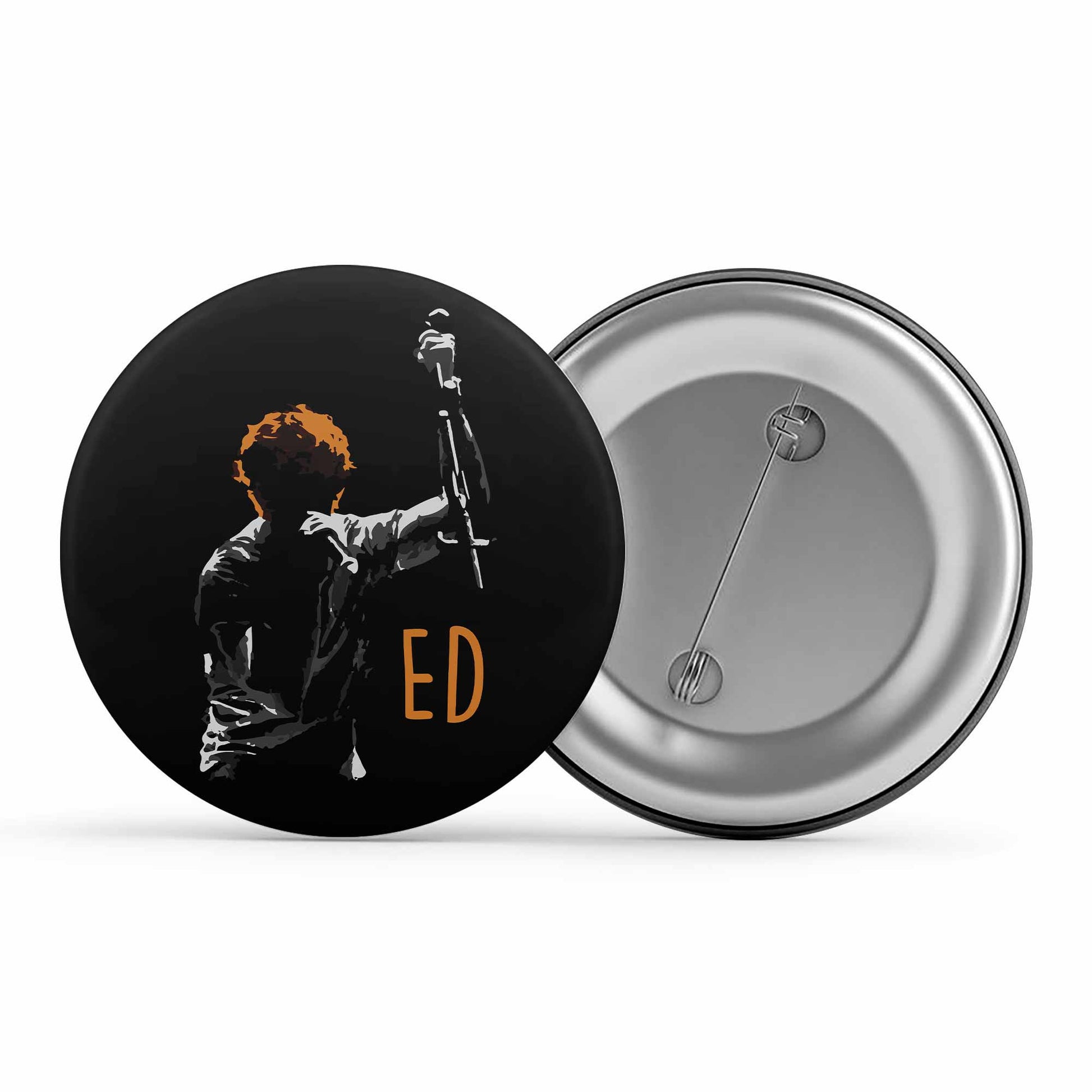 ed sheeran ed silhouette badge pin button music band buy online united states of america usa the banyan tee tbt men women girls boys unisex