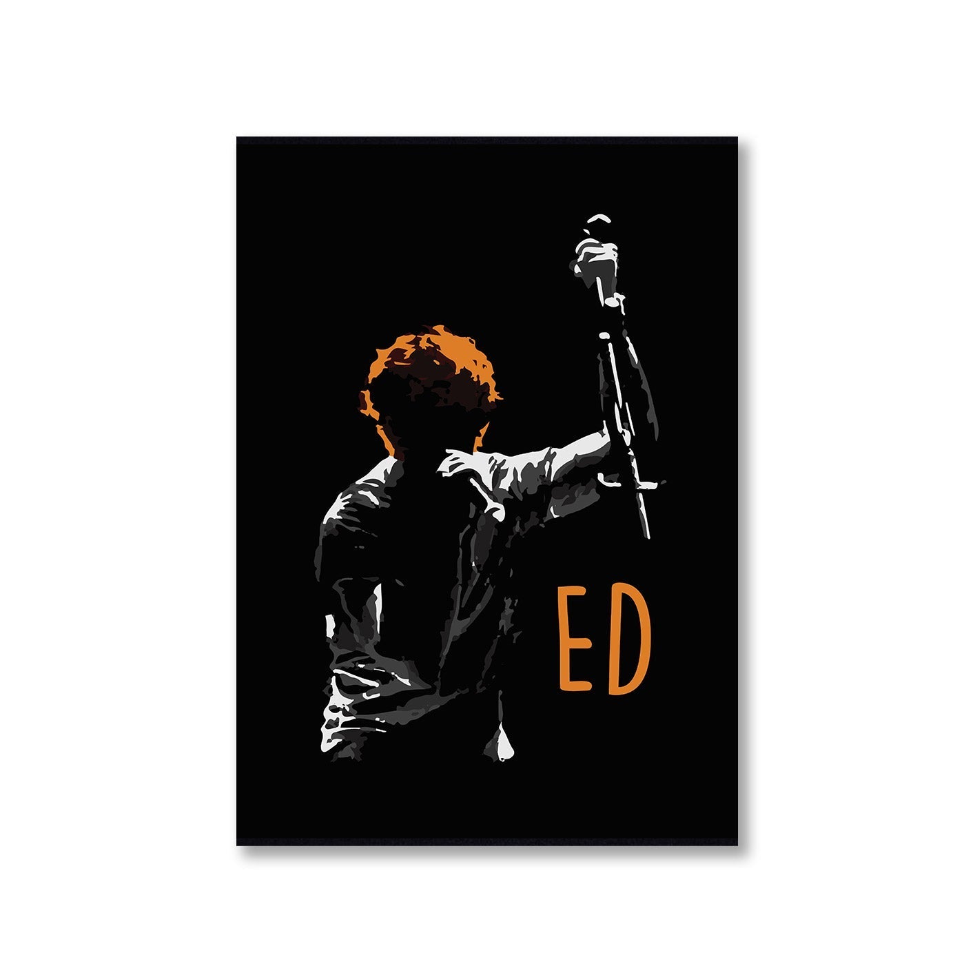 ed sheeran ed silhouette poster wall art buy online united states of america usa the banyan tee tbt a4