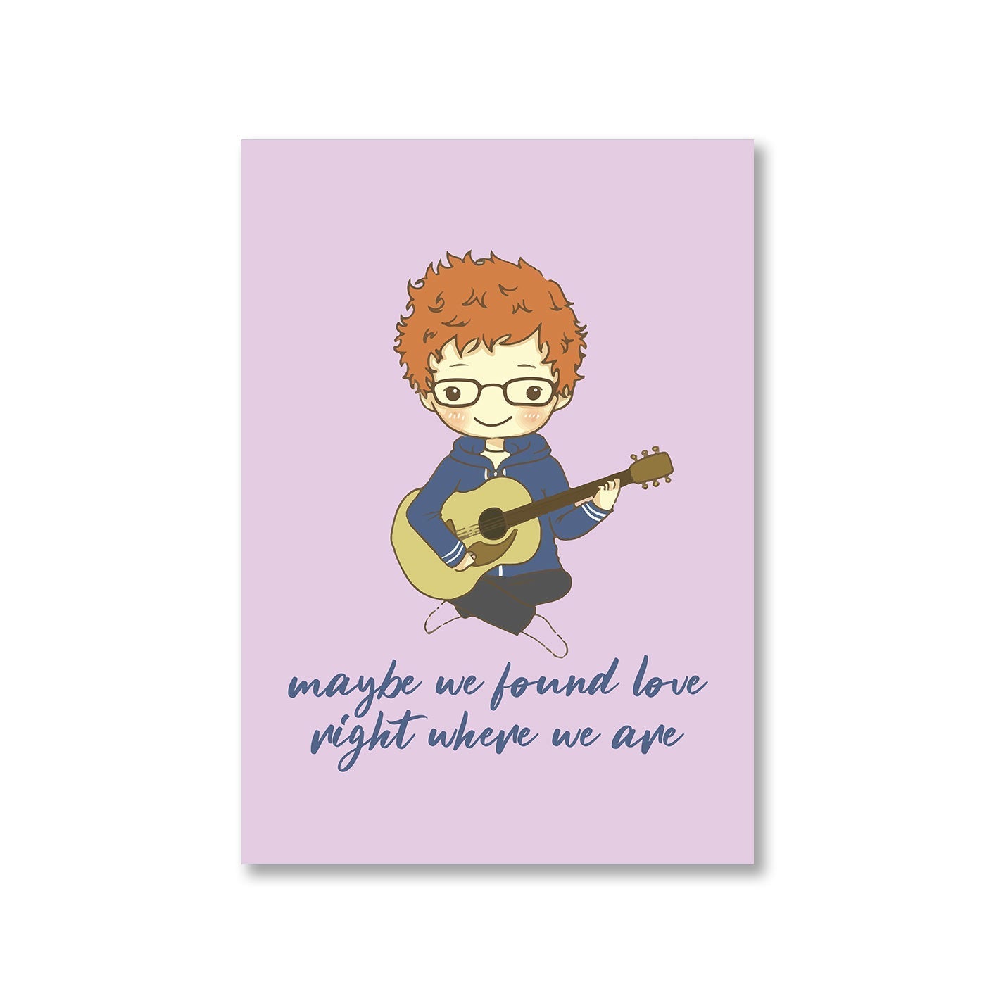 ed sheeran thinking out loud poster wall art buy online united states of america usa the banyan tee tbt a4