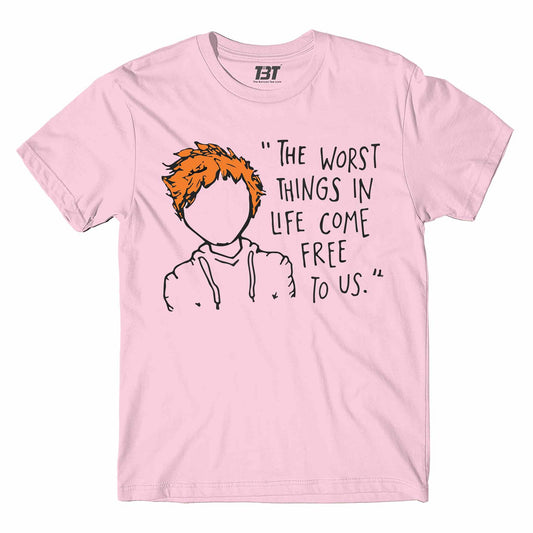 ed sheeran happier t-shirt music band buy online usa united states the banyan tee tbt men women girls boys unisex baby pink