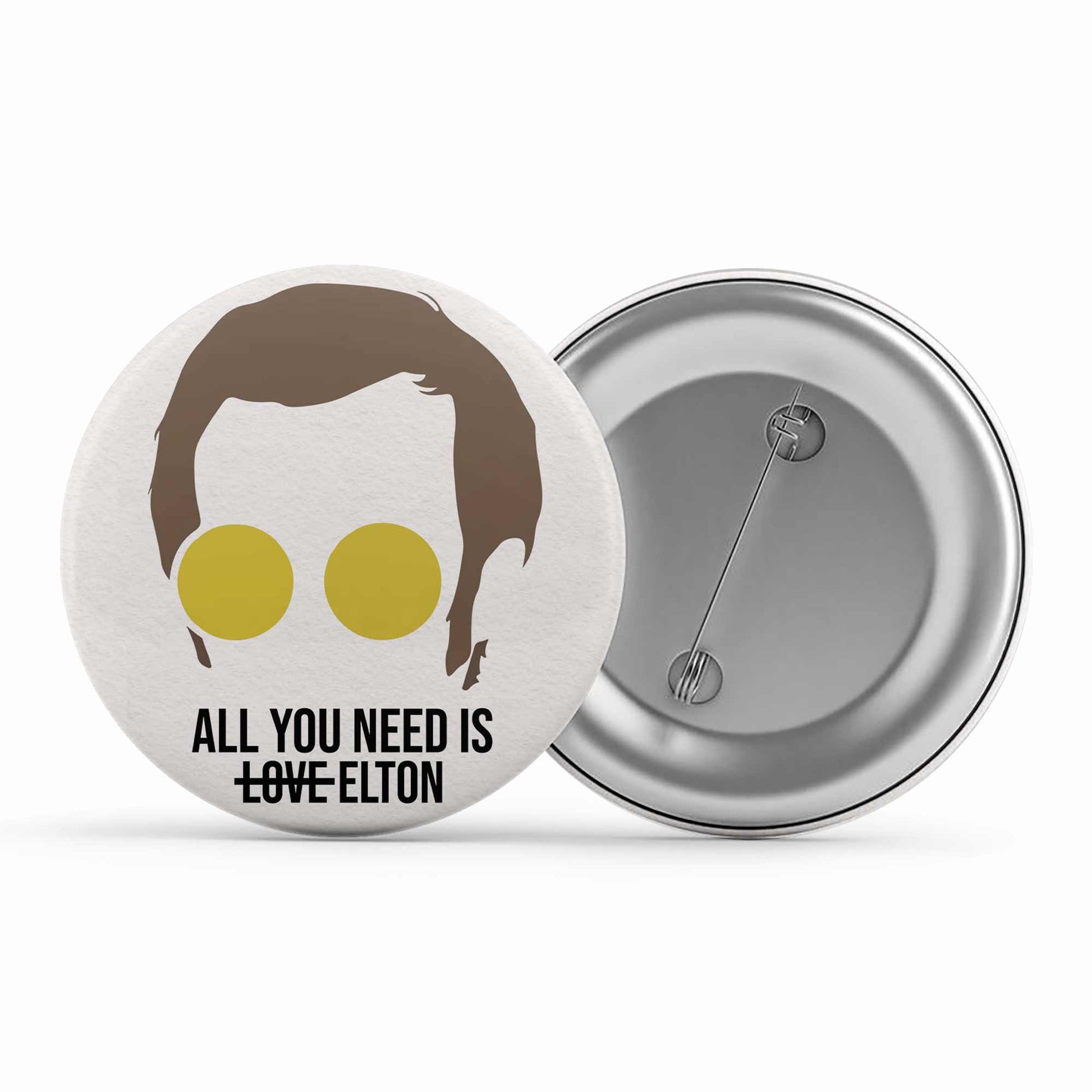 elton john all you need is elton badge pin button music band buy online united states of america usa the banyan tee tbt men women girls boys unisex