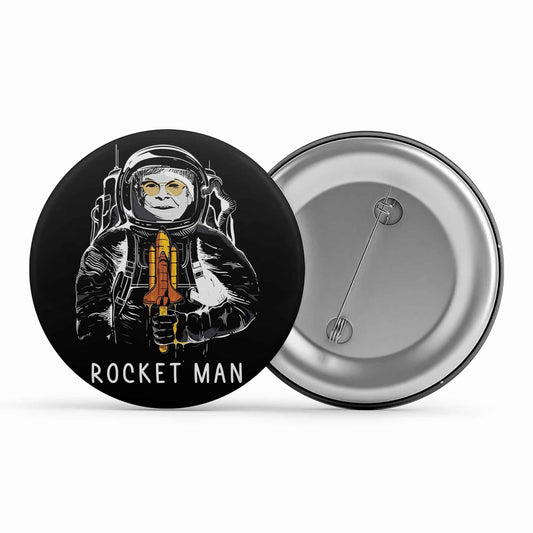 elton john rocket man badge pin button music band buy online united states of america usa the banyan tee tbt men women girls boys unisex