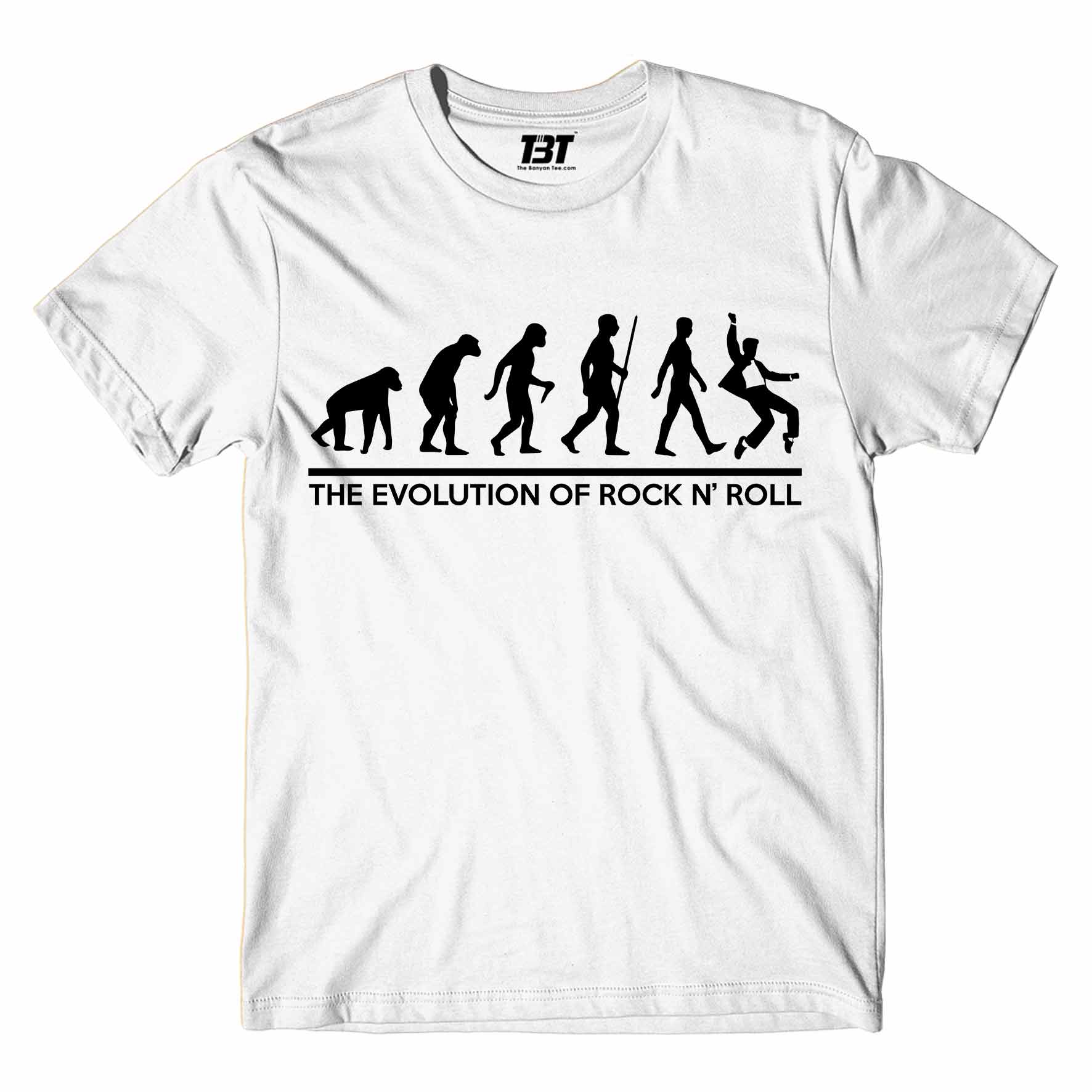 elvis presley rock 'n roll evolution t-shirt music band buy online usa united states the banyan tee tbt men women girls boys unisex white