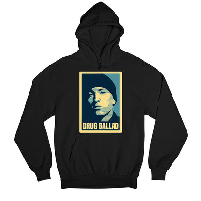 eminem drug ballad hoodie hooded sweatshirt winterwear music band buy online usa united states of america the banyan tee tbt men women girls boys unisex black