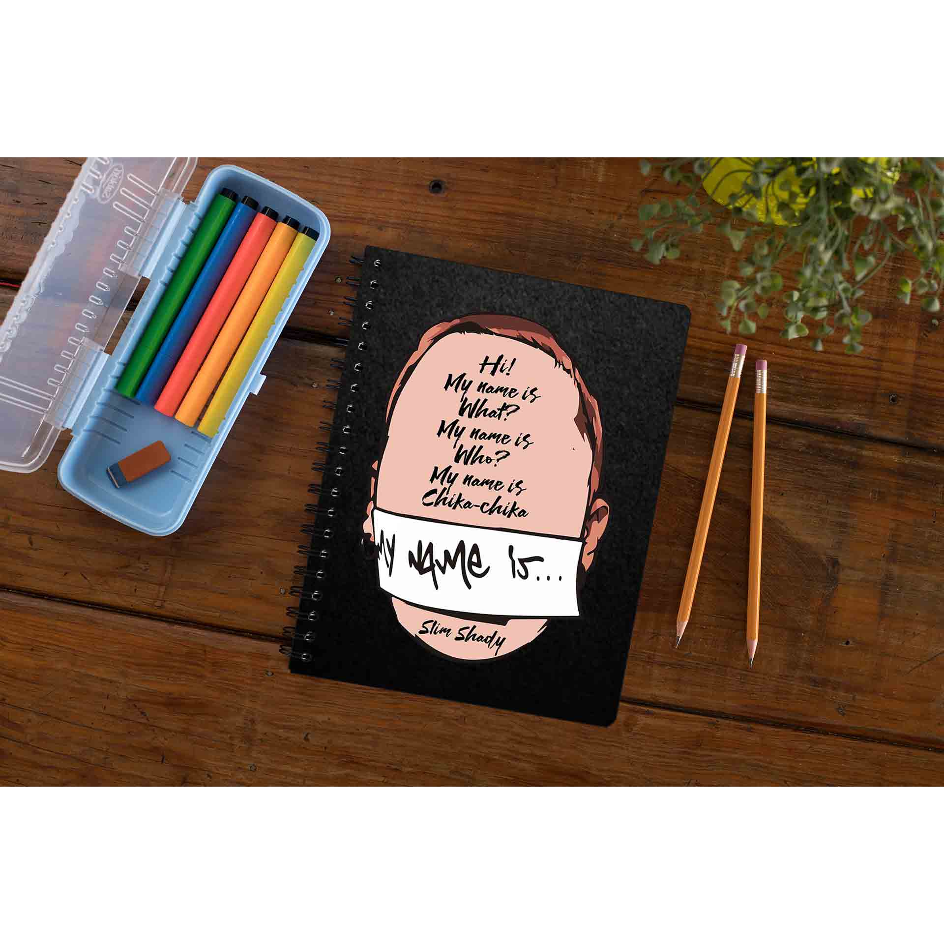 eminem my name is notebook notepad diary buy online united states of america usa the banyan tee tbt unruled