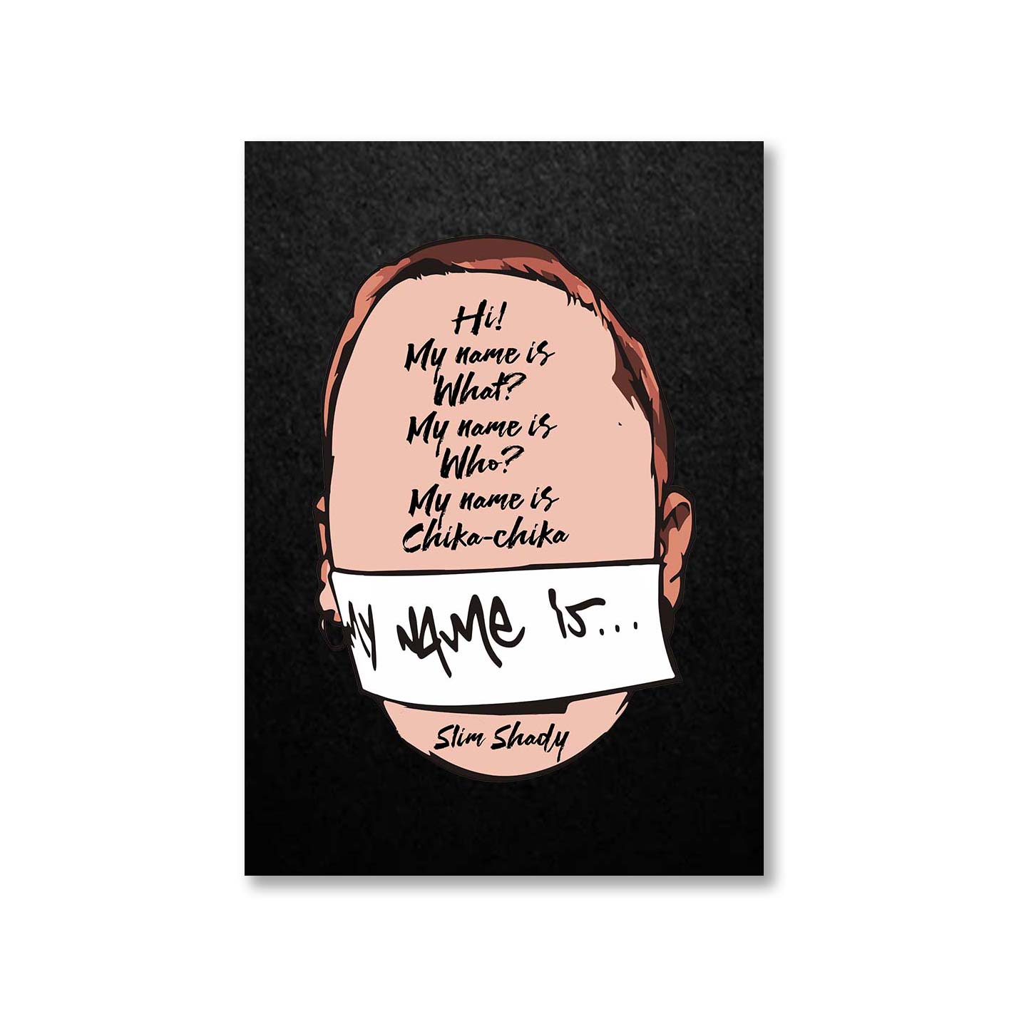 eminem my name is poster wall art buy online united states of america usa the banyan tee tbt a4