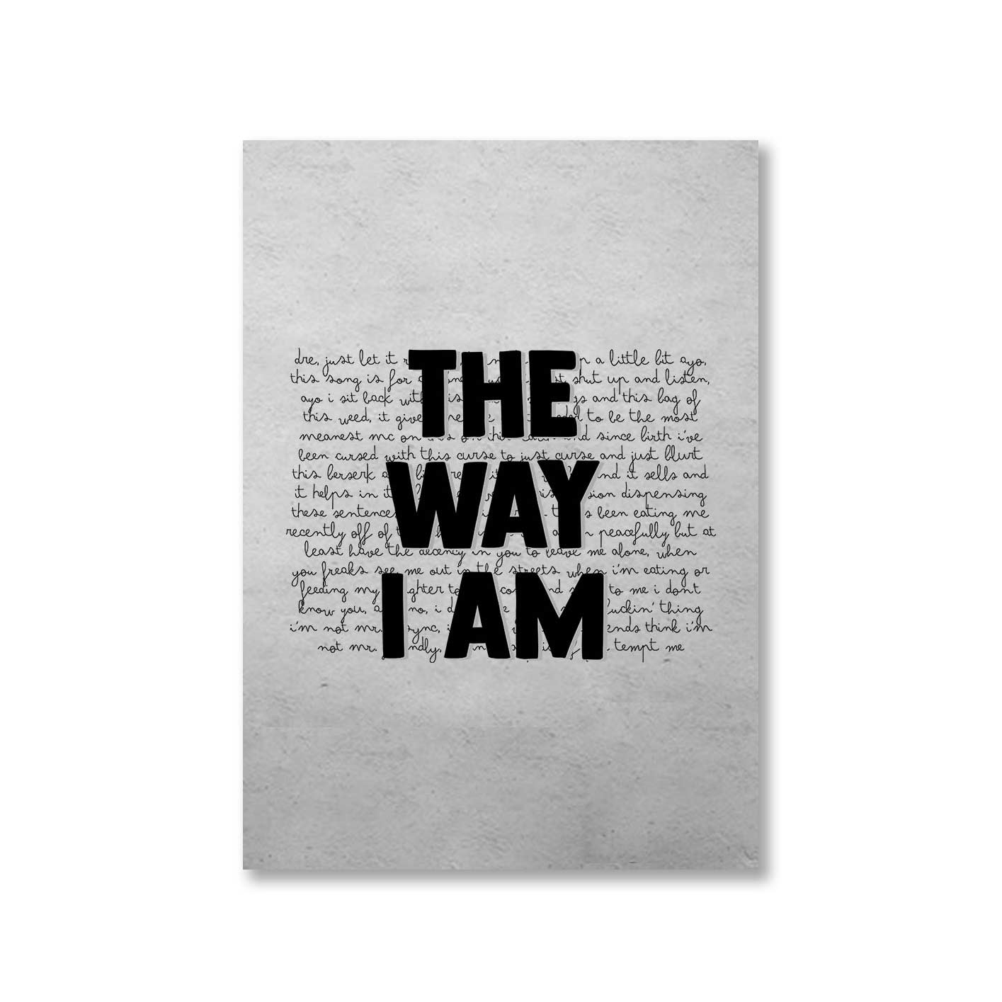 eminem the way i am poster wall art buy online united states of america usa the banyan tee tbt a4