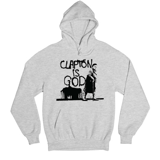 eric clapton clapton is god hoodie hooded sweatshirt winterwear music band buy online usa united states of america the banyan tee tbt men women girls boys unisex gray